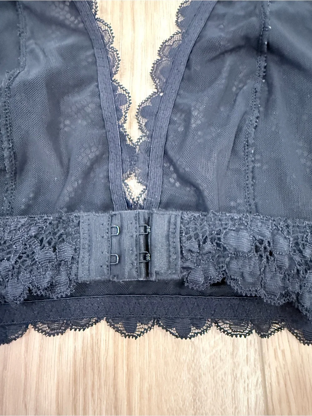 Free People Black Lace Halter Bralette